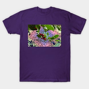 Abstract Holly Branch Composition T-Shirt